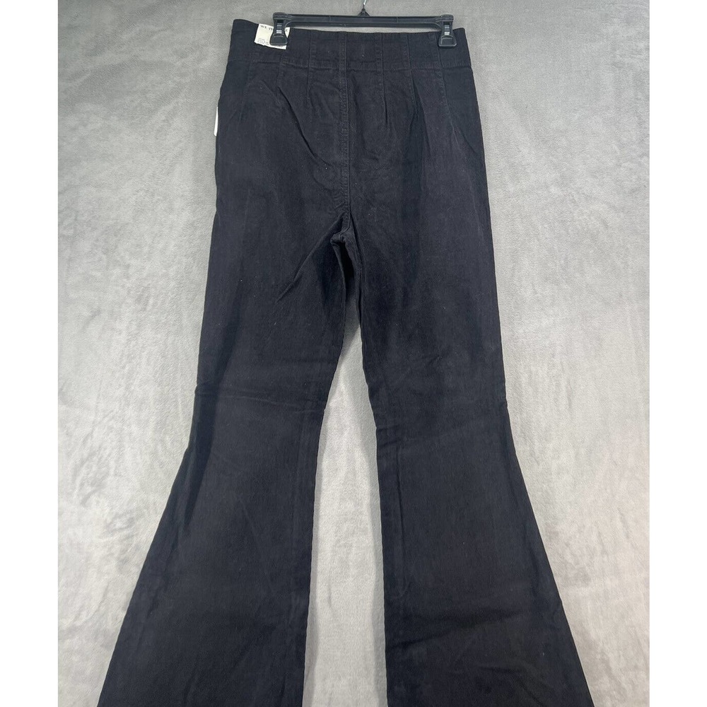 Free People Jayde Black High Rise Corduroy Flare Pants - Picture 7 of 12